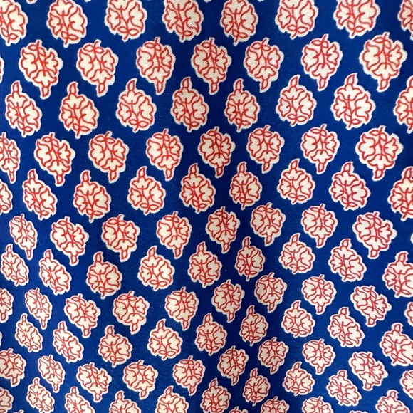 JCrew Red, White, and Blue Floral Paisley Print Shift Dress - Picture 3 of 7